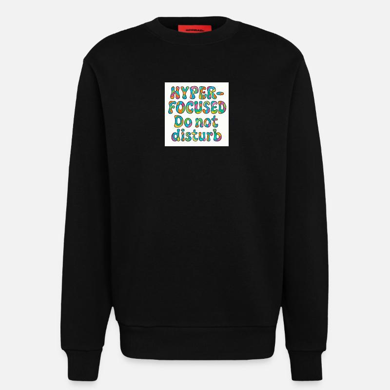 Conception hyper concentrée et sans déranger - Sweat bio décontracté fabriqué en UE - SOLID BLACK