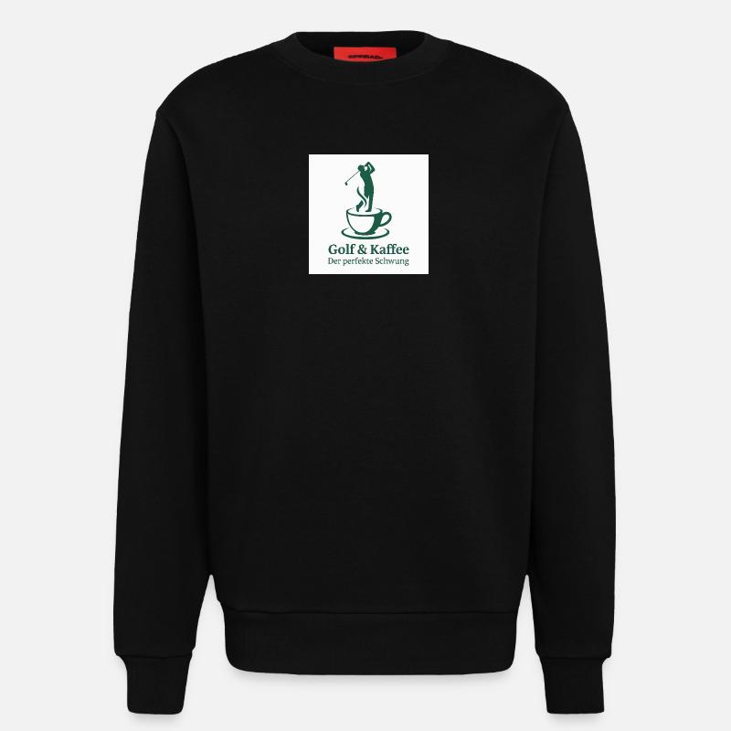 Golf & Kaffee – Der perfekte Schwung  - Sweatshirt - made by SPREAD  - SOLID BLACK
