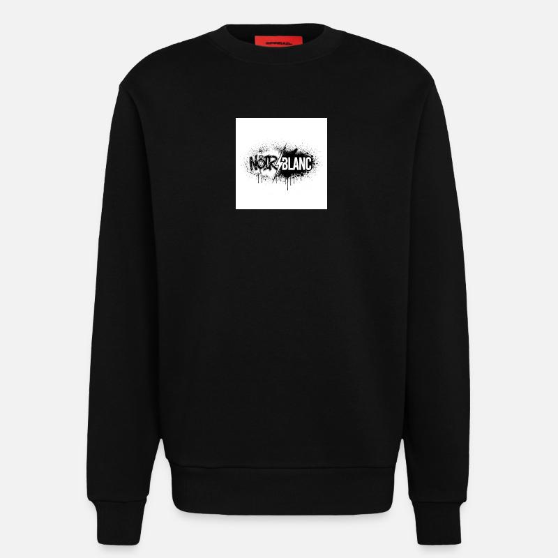 North White Graffiti Flash - Sweatshirt - made by SPREAD  - SOLID BLACK