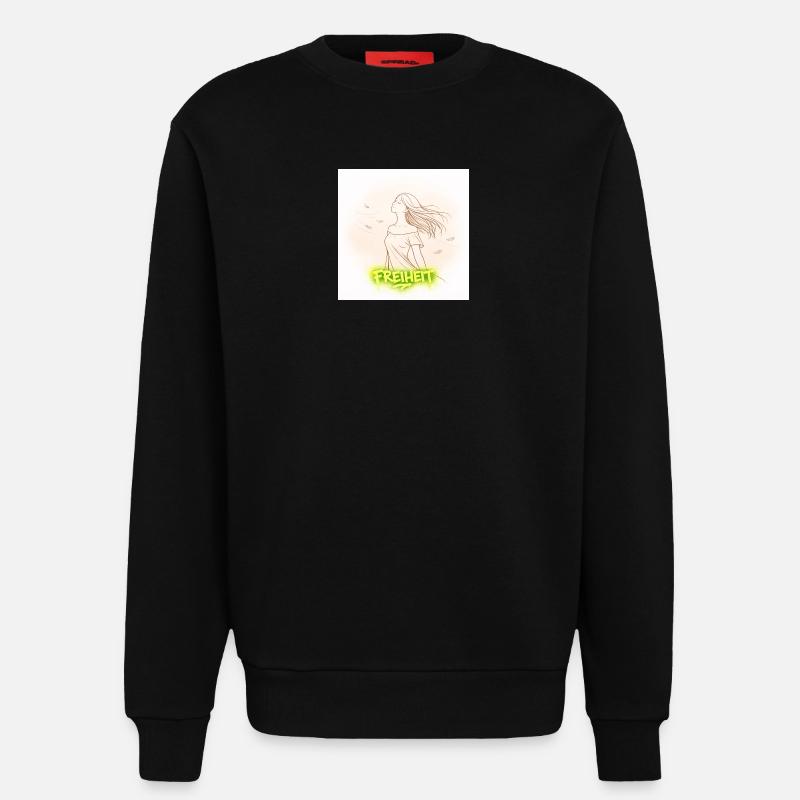 La liberté dans le vent - Sweat bio décontracté fabriqué en UE - SOLID BLACK