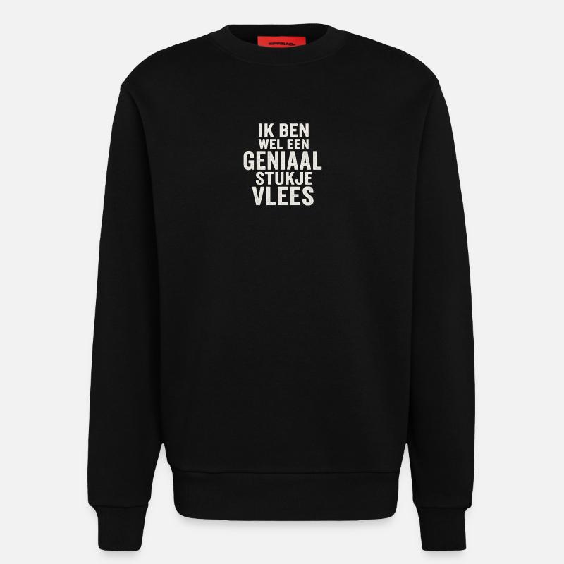 Genialer Fleisch-Tippfehler - Sweatshirt - made by SPREAD  - SOLID BLACK