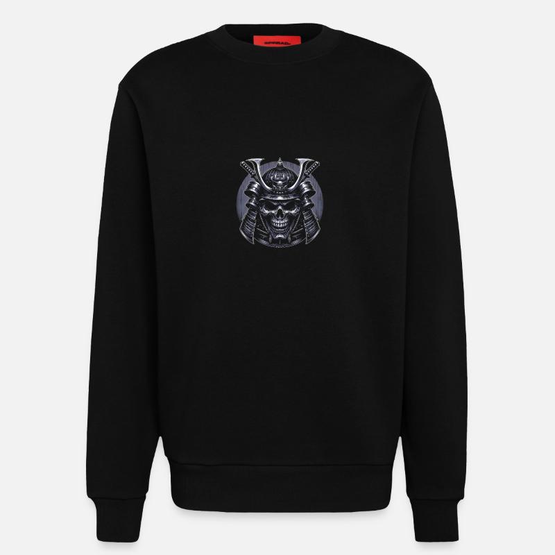 Samurai-Schädel der Seele - Sweatshirt - made by SPREAD  - SOLID BLACK