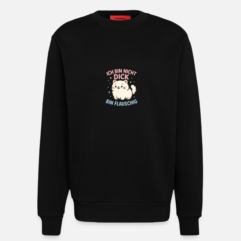 Bin nicht dick - Sweatshirt - made by SPREAD  - SOLID BLACK