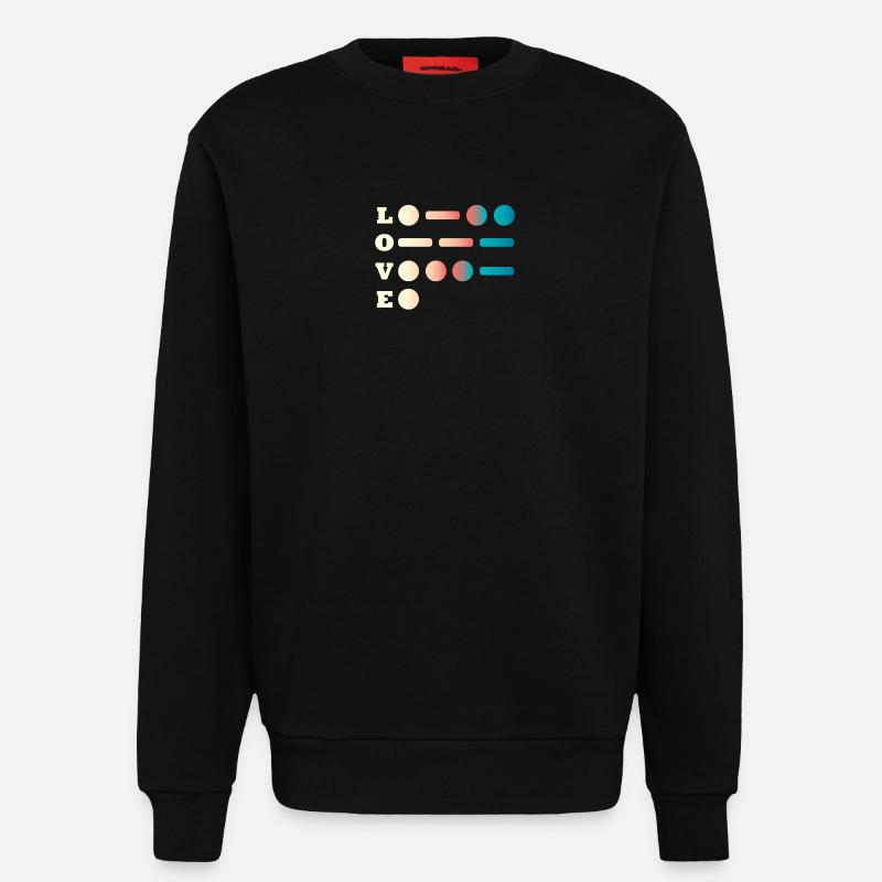 Aimer le code Morse - Sweat bio décontracté fabriqué en UE - SOLID BLACK