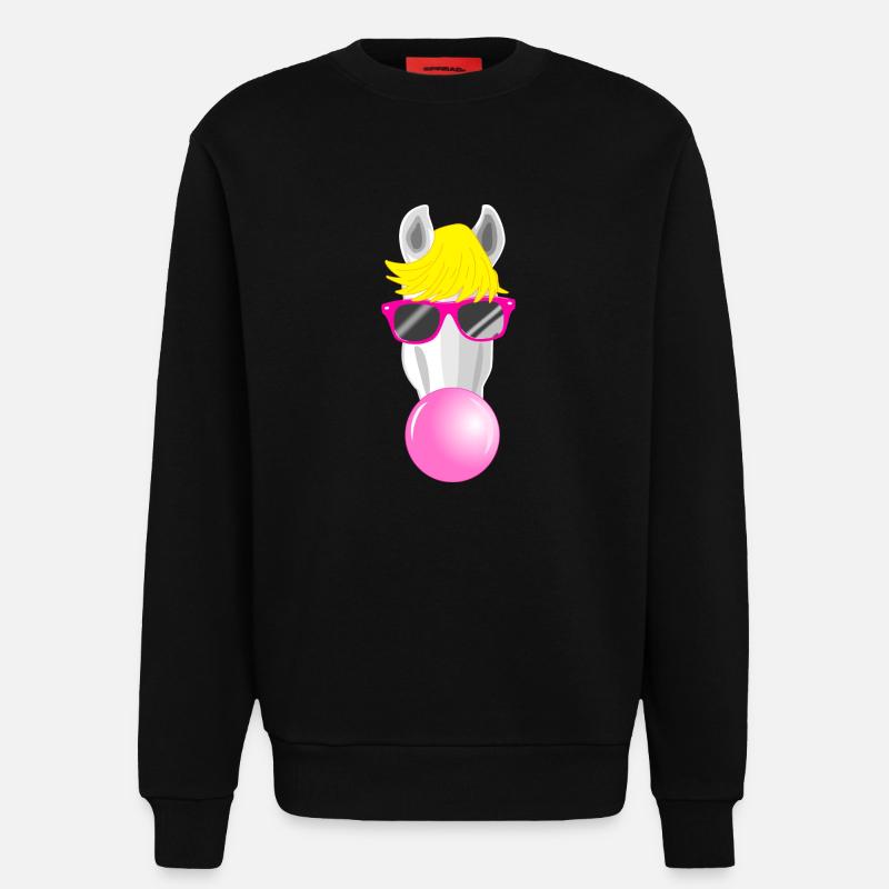 Cooles Pferd - Sweatshirt - made by SPREAD  - SOLID BLACK