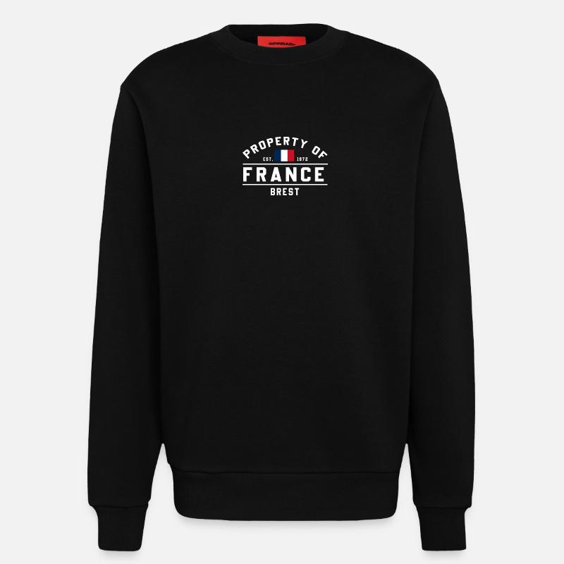 Französisches Eigentum Brest Logo - Sweatshirt - made by SPREAD  - SOLID BLACK