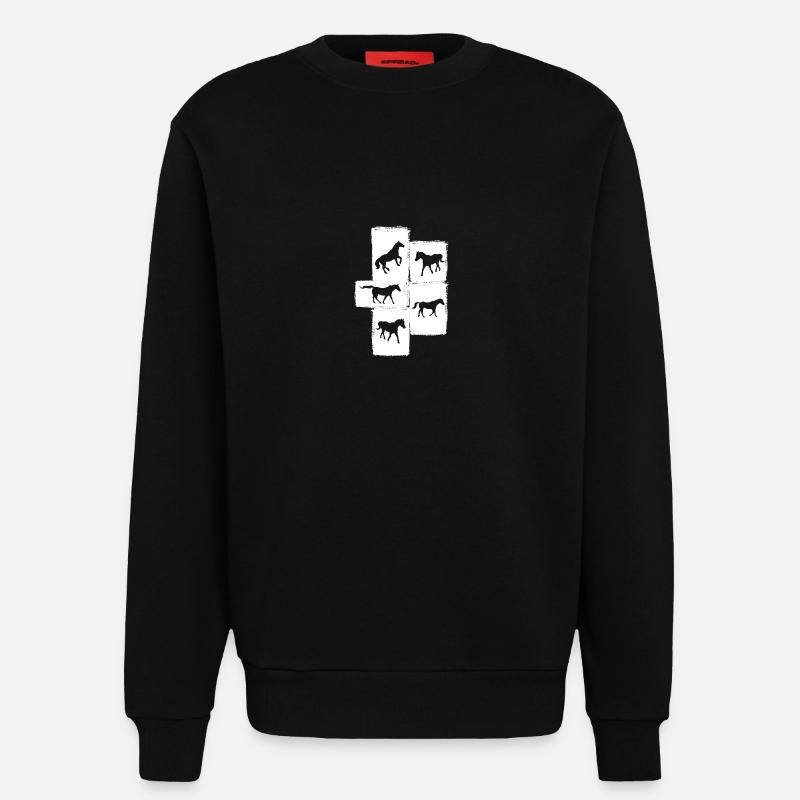 Reiten Pferd - Sweatshirt - made by SPREAD  - SOLID BLACK