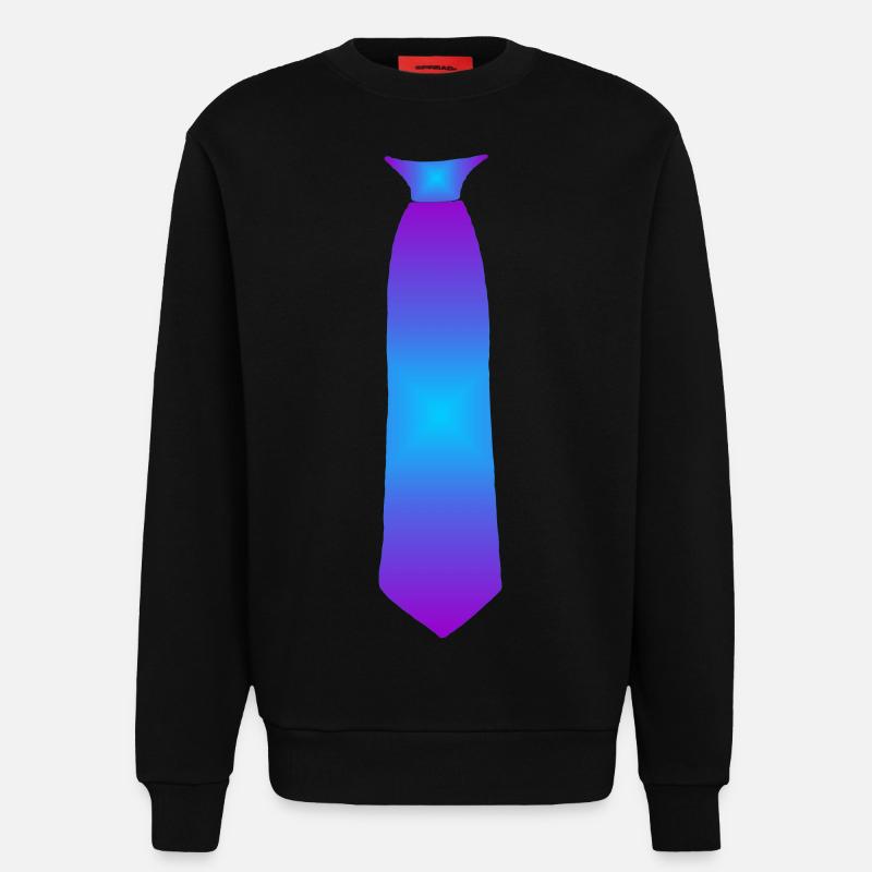 Tie Purple Blue - Gradient - Sweatshirt - made by SPREAD  - SOLID BLACK