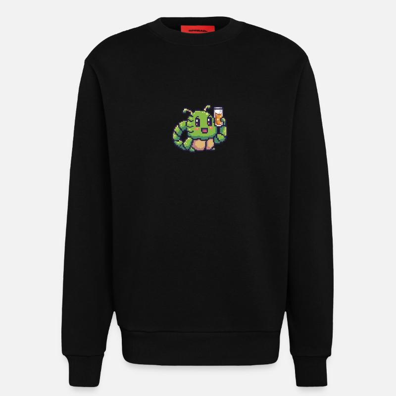 Wurm Pixel Bier - Sweatshirt - made by SPREAD  - SOLID BLACK