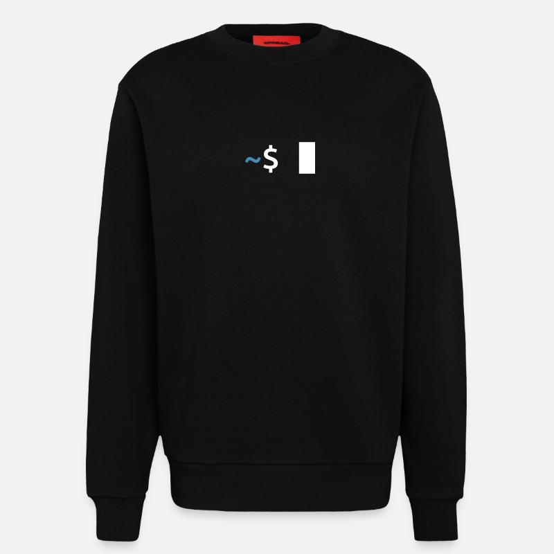 Commande Linux Shell - Sweat bio décontracté fabriqué en UE - SOLID BLACK
