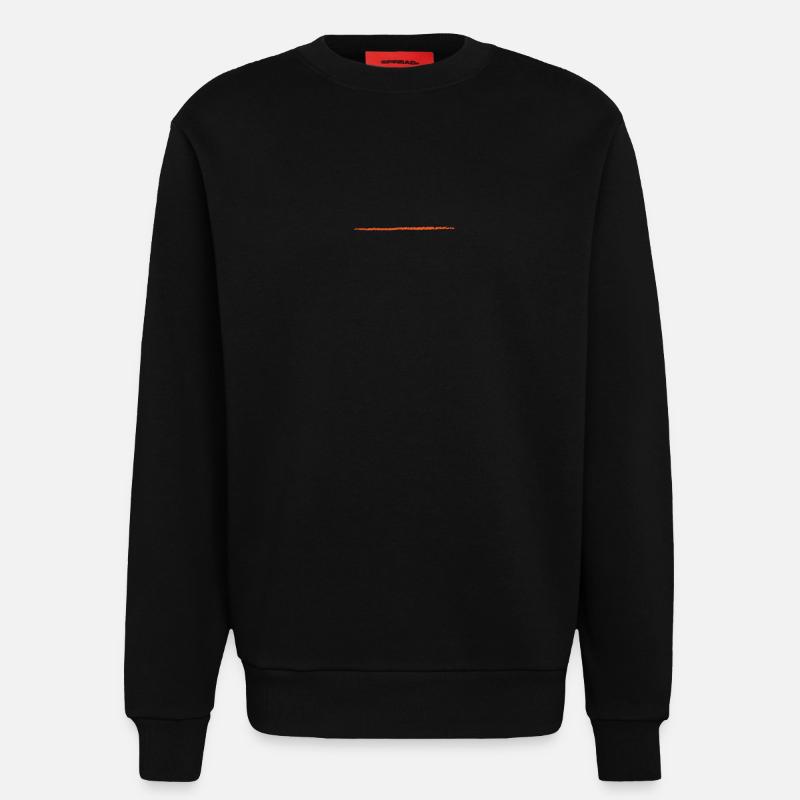 scribbled line | scribbled line - Sweatshirt - made by SPREAD  - SOLID BLACK