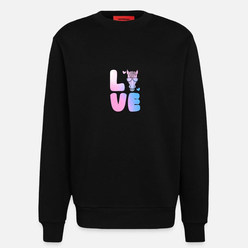Reiten Pferd - Sweatshirt - made by SPREAD - SOLID BLACK