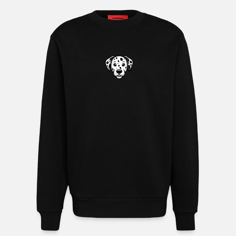 Dalmatiner Kopf im Comic Stil - Sweatshirt - made by SPREAD  - SOLID BLACK
