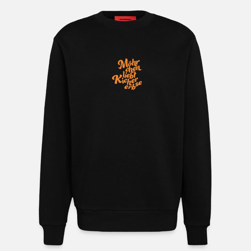 Logo without background orange - Sweatshirt - made by SPREAD  - SOLID BLACK