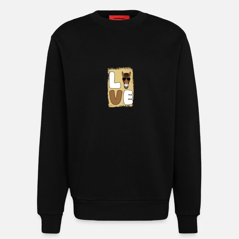 Reiten Pferd - Sweatshirt - made by SPREAD  - SOLID BLACK