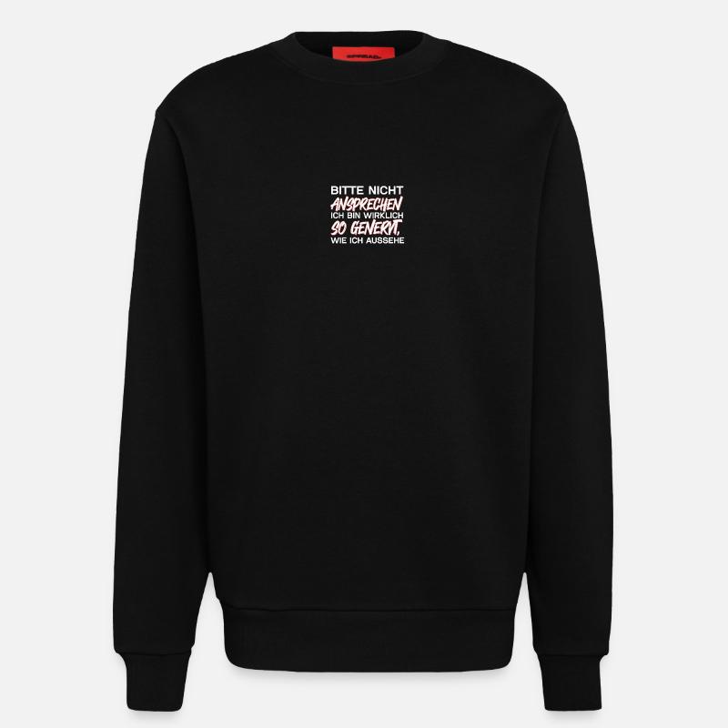 Bitte Nicht Ansprechen - Sweatshirt - made by SPREAD  - SOLID BLACK