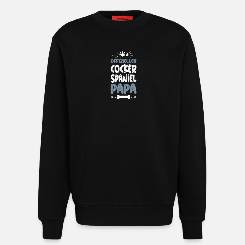 Official Cocker Spaniel Dad - Sweatshirt - made by SPREAD - SOLID BLACK