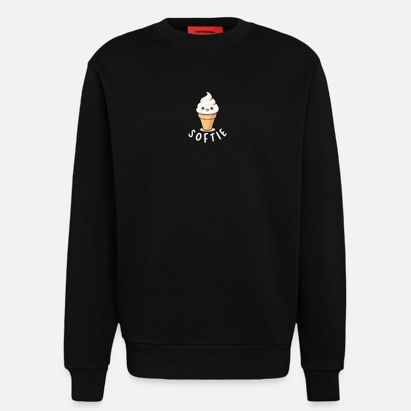 Softie Softeis Liebe Minimal Statement - Sweatshirt - made by SPREAD  - SOLID BLACK