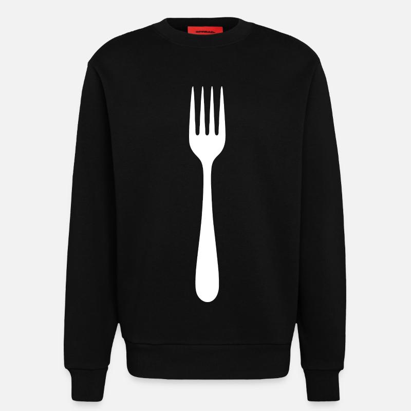 Coole Gabel Silhouetten Design - Sweatshirt - made by SPREAD - SOLID BLACK