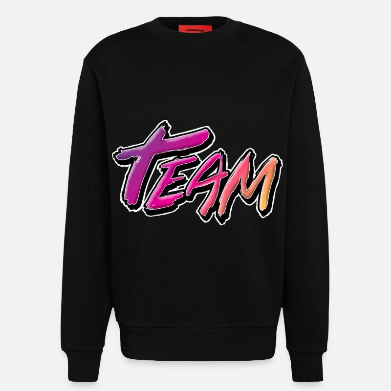 Team - Sweatshirt - made by SPREAD - SOLID BLACK