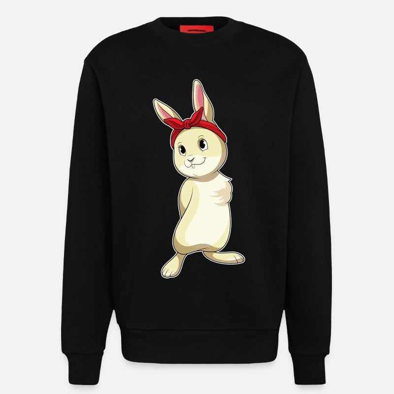 Rabbit with loop - Sweatshirt - made by SPREAD  - SOLID BLACK