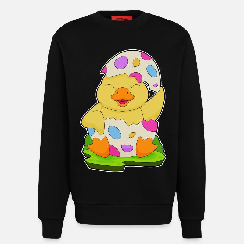 Duck Easter Easter Egg - Sweatshirt - made by SPREAD  - SOLID BLACK