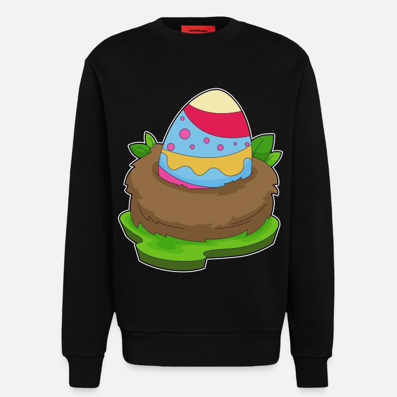 Easter Easter Egg Nest - Sweatshirt - made by SPREAD  - SOLID BLACK