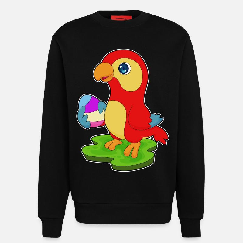 Parrot Easter Easter Egg - Sweatshirt - made by SPREAD  - SOLID BLACK