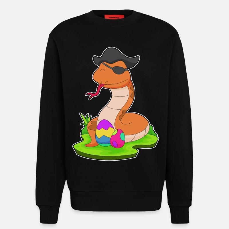 Snake Easter Pirate - Sweatshirt - made by SPREAD  - SOLID BLACK