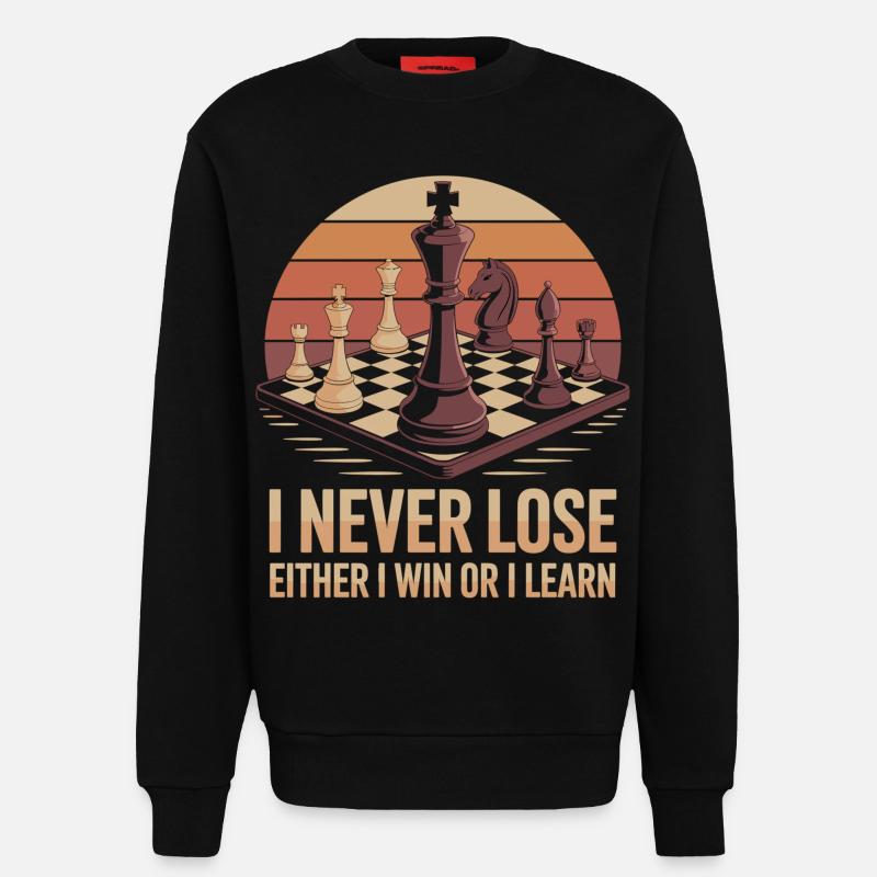 Schach: Entweder Sieg oder Lektion - Sweatshirt - made by SPREAD  - SOLID BLACK