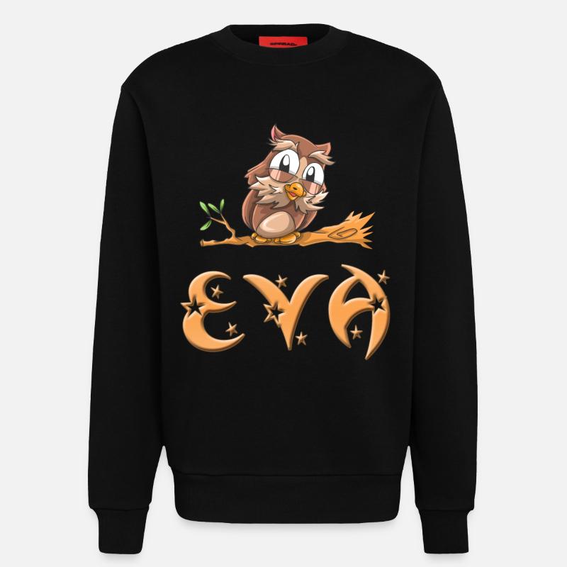 Eule Eva - Sweatshirt - made by SPREAD  - SOLID BLACK
