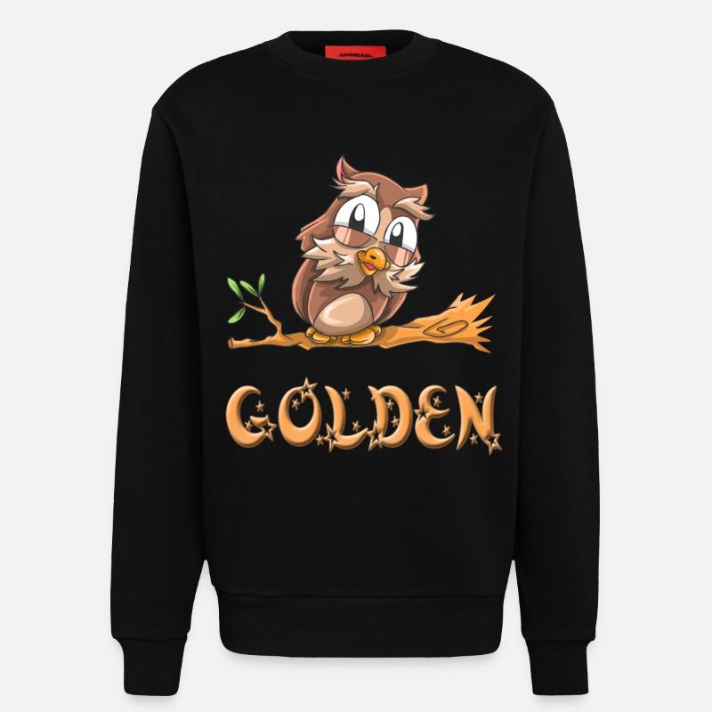 Eule Golden - Sweatshirt - made by SPREAD  - SOLID BLACK