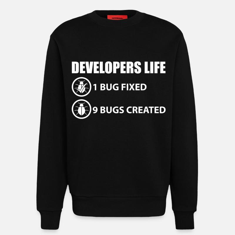 Programmierer Witz - Sweatshirt - made by SPREAD  - SOLID BLACK