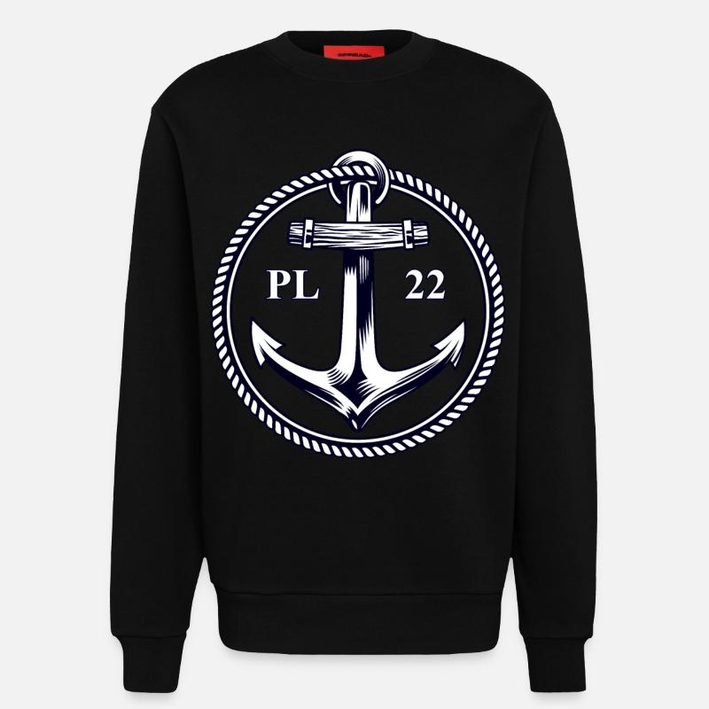 PL22 Marineanker - Sweatshirt - made by SPREAD  - SOLID BLACK