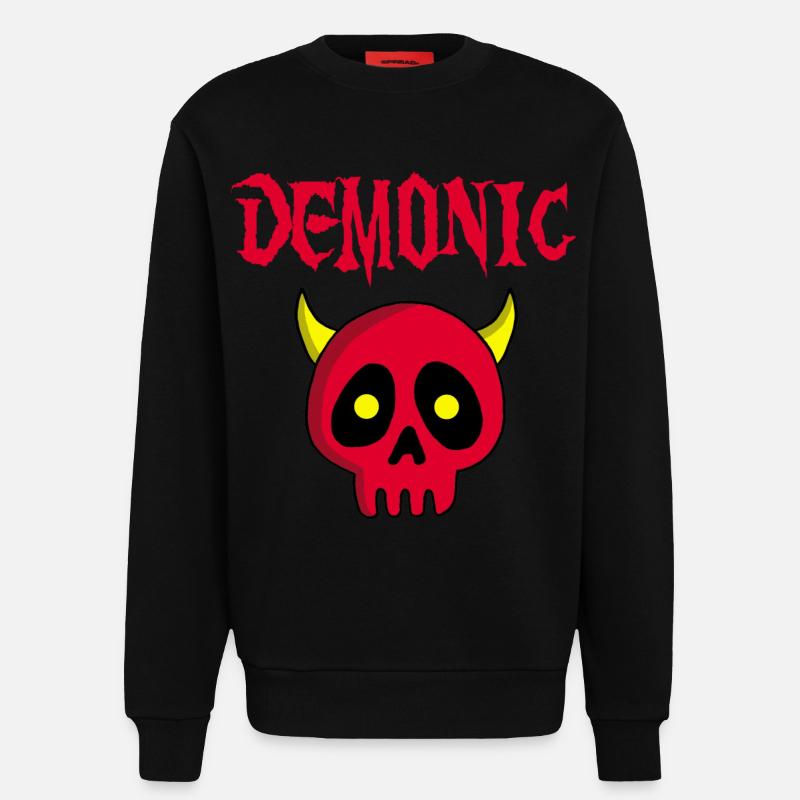 Manga Dämonenschädel - Sweatshirt - made by SPREAD  - SOLID BLACK