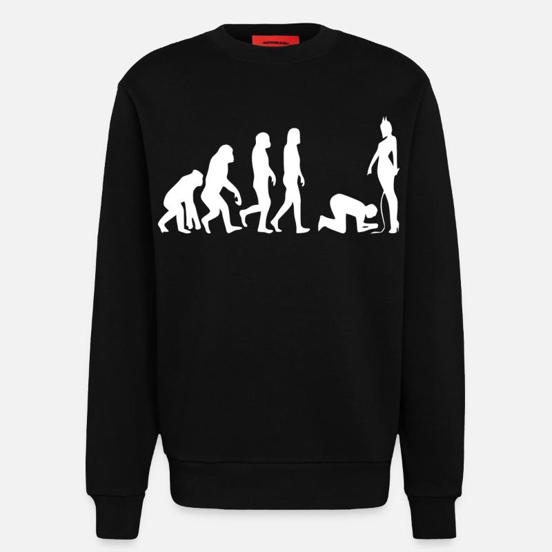 Evolution man - Sweatshirt - made by SPREAD  - SOLID BLACK