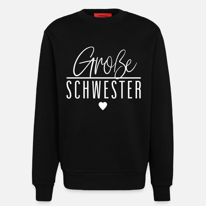 Große Schwester - Sweatshirt - made by SPREAD  - SOLID BLACK