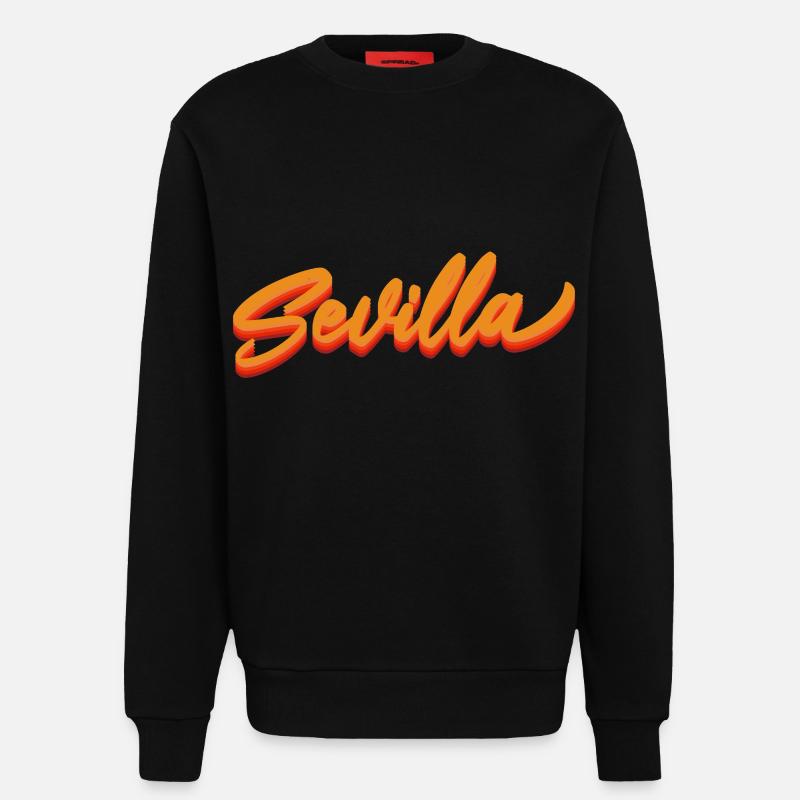 Sevilla Gradient Script Logo - Sweatshirt - made by SPREAD  - SOLID BLACK