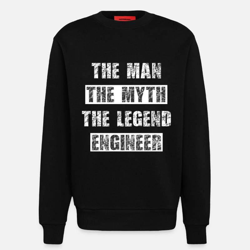 Engineer legend - Sweatshirt - made by SPREAD  - SOLID BLACK