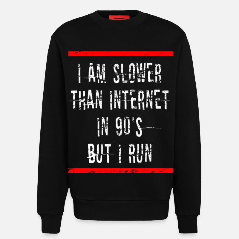 Slow Runner Running Run Gift - Sweatshirt - made by SPREAD  - SOLID BLACK