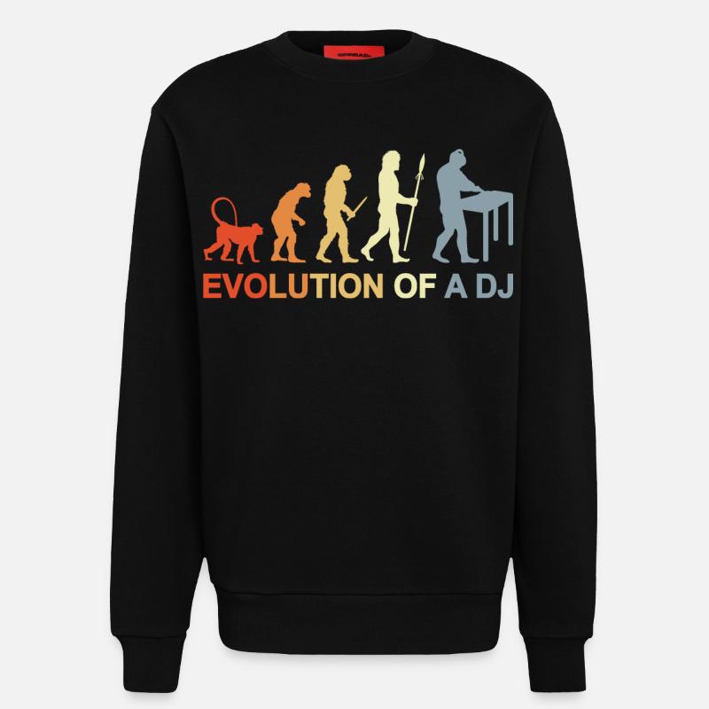 Evolution eines DJ - Sweatshirt - made by SPREAD  - SOLID BLACK