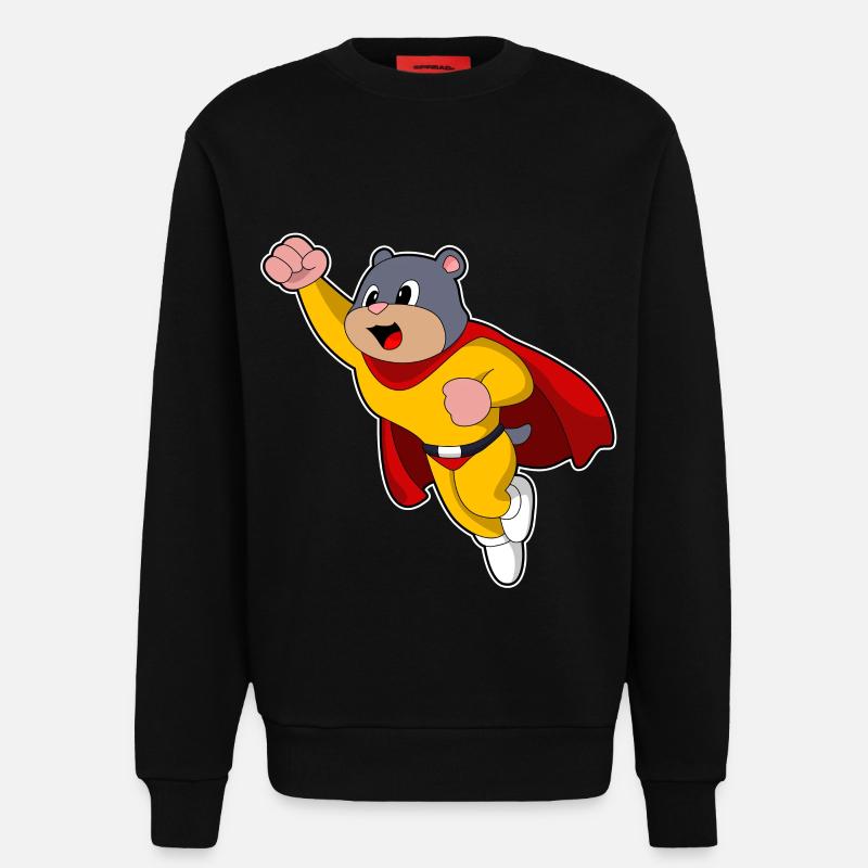 Mole en héros - Sweat bio décontracté fabriqué en UE - SOLID BLACK
