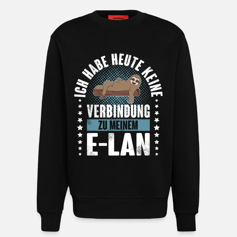 Faultier E Lan - Sweatshirt - made by SPREAD  - SOLID BLACK
