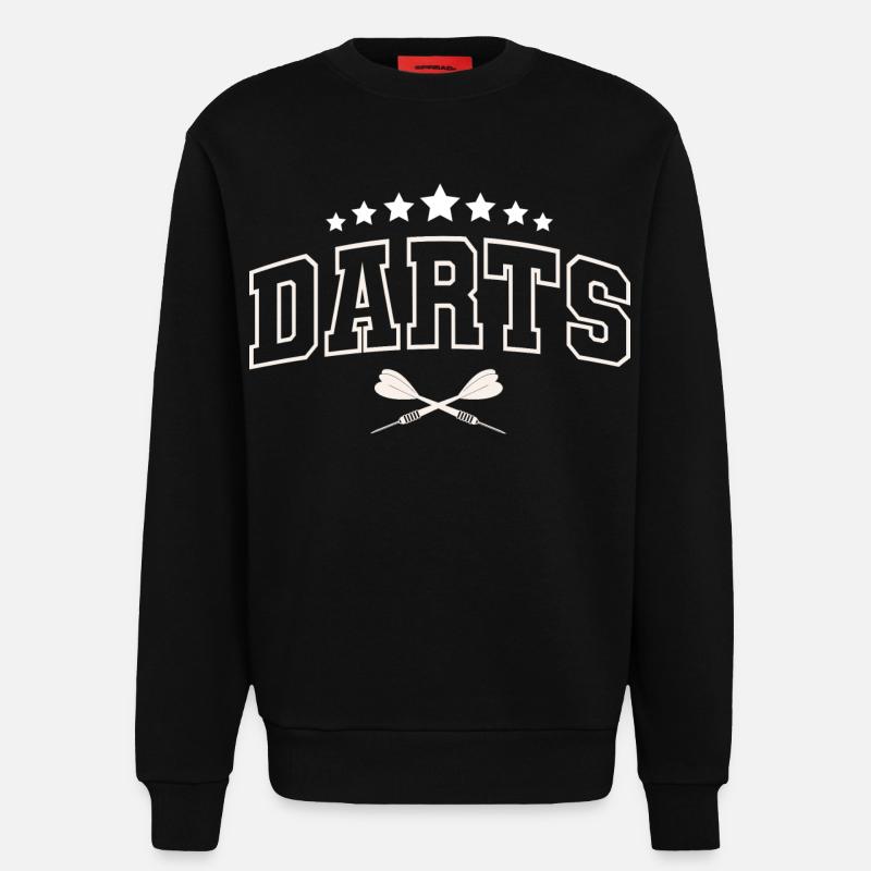 Fléchettes Fléchettes Joueurs de fléchettes Fléchettes - Sweat bio décontracté fabriqué en UE - SOLID BLACK