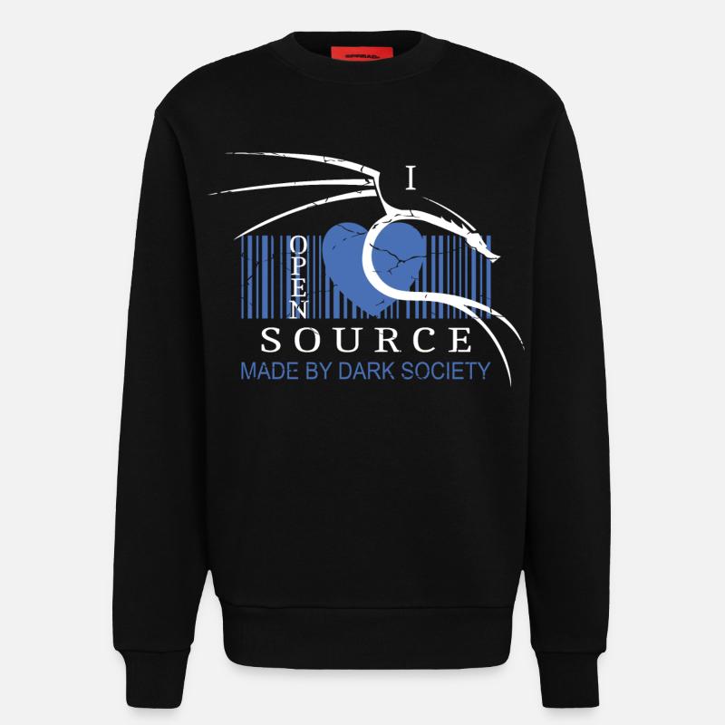 I Love Open Source Software - Sweatshirt - made by SPREAD  - SOLID BLACK
