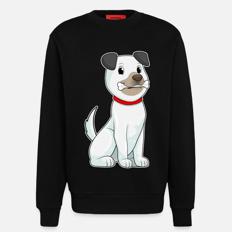 Hund mit Knochen - Sweatshirt - made by SPREAD  - SOLID BLACK