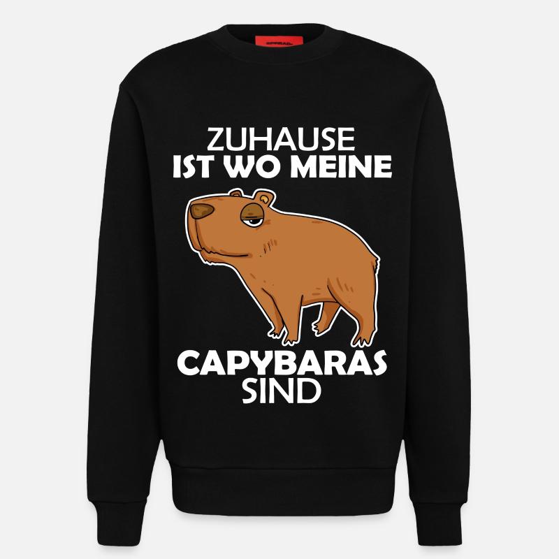 Capybara - Sweatshirt - made by SPREAD - SOLID BLACK