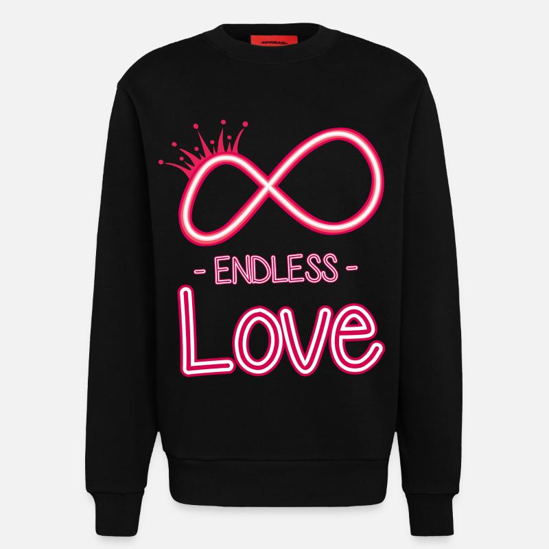 symbole de l’amour éternel - Sweat bio décontracté fabriqué en UE - SOLID BLACK