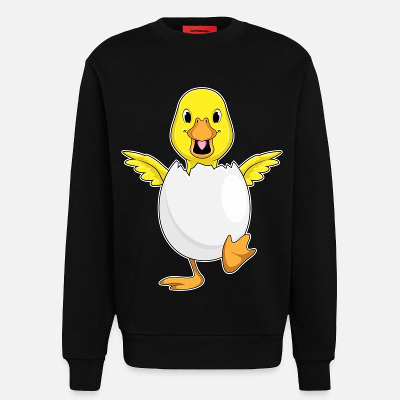 Duck Eggshell - Sweatshirt - made by SPREAD - SOLID BLACK