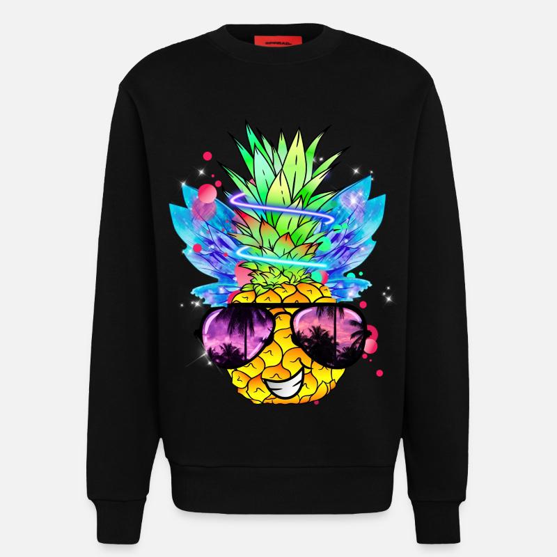 Ananas Kunst - Sweatshirt - made by SPREAD  - SOLID BLACK